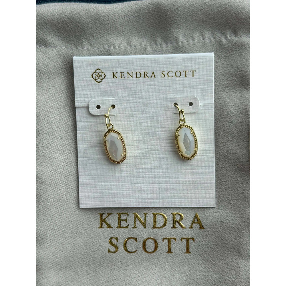 Kendra Scott White Teardrop Earrings
